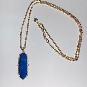 Kendra Scott Long Gold Pendant Necklace - Like New!